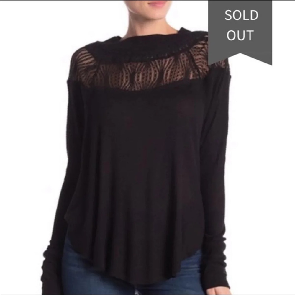 NWT Free people curved hem knit top - FP
